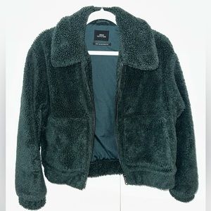 Urban Outfitters Cropped Teddy Jacket